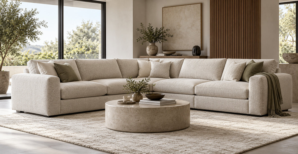 Marlow large corner sofa in a refined contemporary living room — Ivaaj
