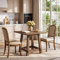 31.49-Inch Solid Wood Square Dining Table for 4, Farmhouse Kitchen Table for Small Spaces
