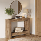 41.3-Inch Narrow Console Table with Storage Shelves, Farmhouse Hallway and Sofa Table