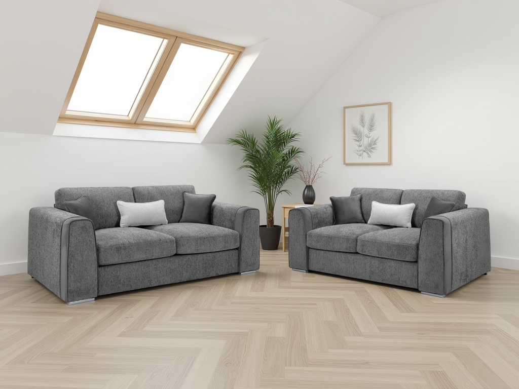 Naples Sofa 3+2 Set Grey
