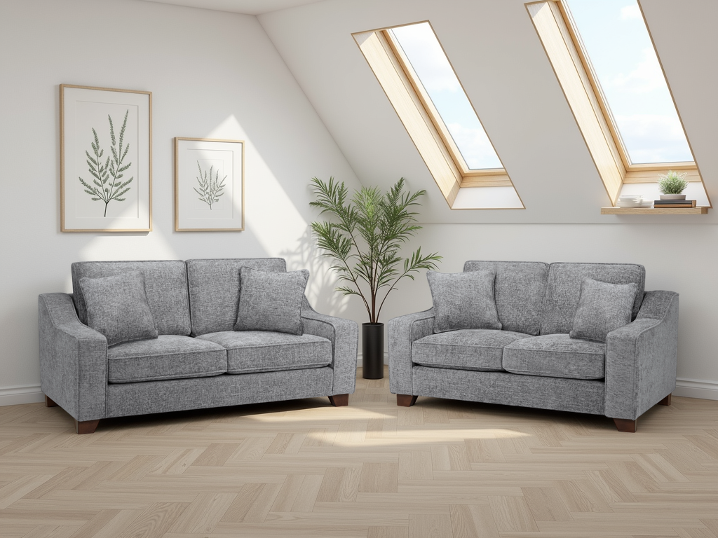 Nebraska Sofa 3+2 Set Slate