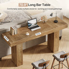 70.9 Inch Extra Long Bar Table for 4-6, Counter Height Pub Table for Kitchen and Home Bar