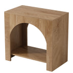 27.6 Inch Farmhouse Side Table with Storage, Large Wooden End Table with Cabinet Shelf for Living Room