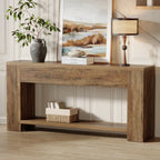 70.9-Inch Console Table, Farmhouse Fluted Sofa Table for Entryway and Living Room