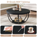 31.7-inch round coffee table