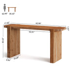 63-Inch Solid Wood Bar Table, Counter Height Pub Table for Kitchen and Dining Room