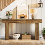 63 Inch Narrow Console Table with X-Frame Legs, Farmhouse Sofa Table for Entryway and Hallway