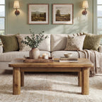 47.2-Inch Solid Wood Coffee Table with Rectangular Tabletop