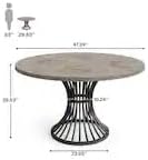 47.2-inch round dining table