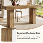 70.9 Inch Extra Long Bar Table for 4-6, Counter Height Pub Table for Kitchen and Home Bar