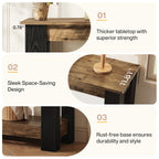 41-Inch Narrow Console Table with 2-Tier Open Storage, Modern Farmhouse Sofa Table for Entryway