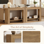 41.3-Inch Farmhouse Console Table with 2-Tier Open Storage, Narrow Entryway Sofa Table for Living Room Hallway and Foyer