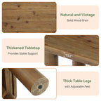 47.2-Inch Solid Wood Coffee Table with Rectangular Tabletop