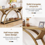 70.87-Inch Rustic Console Table with Storage Shelf, Narrow Sofa Table for Entryway and Hallway