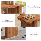 63-Inch Solid Wood Bar Table, Counter Height Pub Table for Kitchen and Dining Room