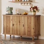 47.6-Inch Farmhouse Sideboard Cabinet with 3 Doors, Solid Wood Buffet Cabinet for Kitchen