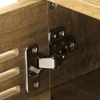 Free-Standing Shoe Cabinet, Narrow Farmhouse Wooden Organizer with 6 Shelves