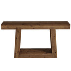 55-Inch Solid Wood Console Table, Farmhouse Narrow Sofa Table with Storage for Entryway, Hallway, Living Room