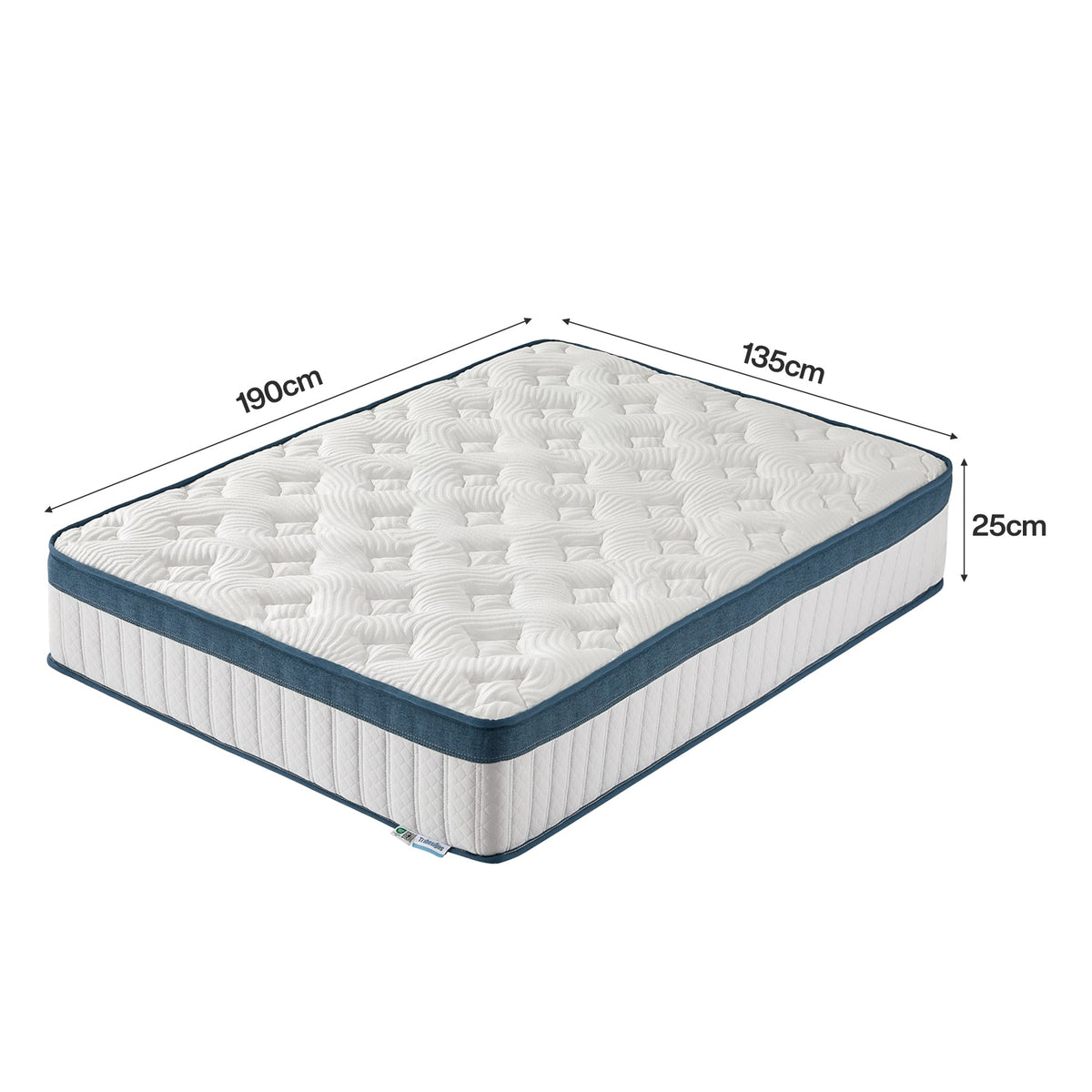 Hybrid Memory Foam Mattress, 7-Zone Orthopedic Support Medium Firm