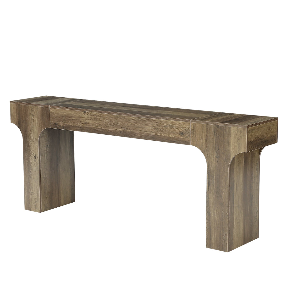 79-Inch Extra Long Console Table with Arched Base, Farmhouse Sofa Table for Entryway