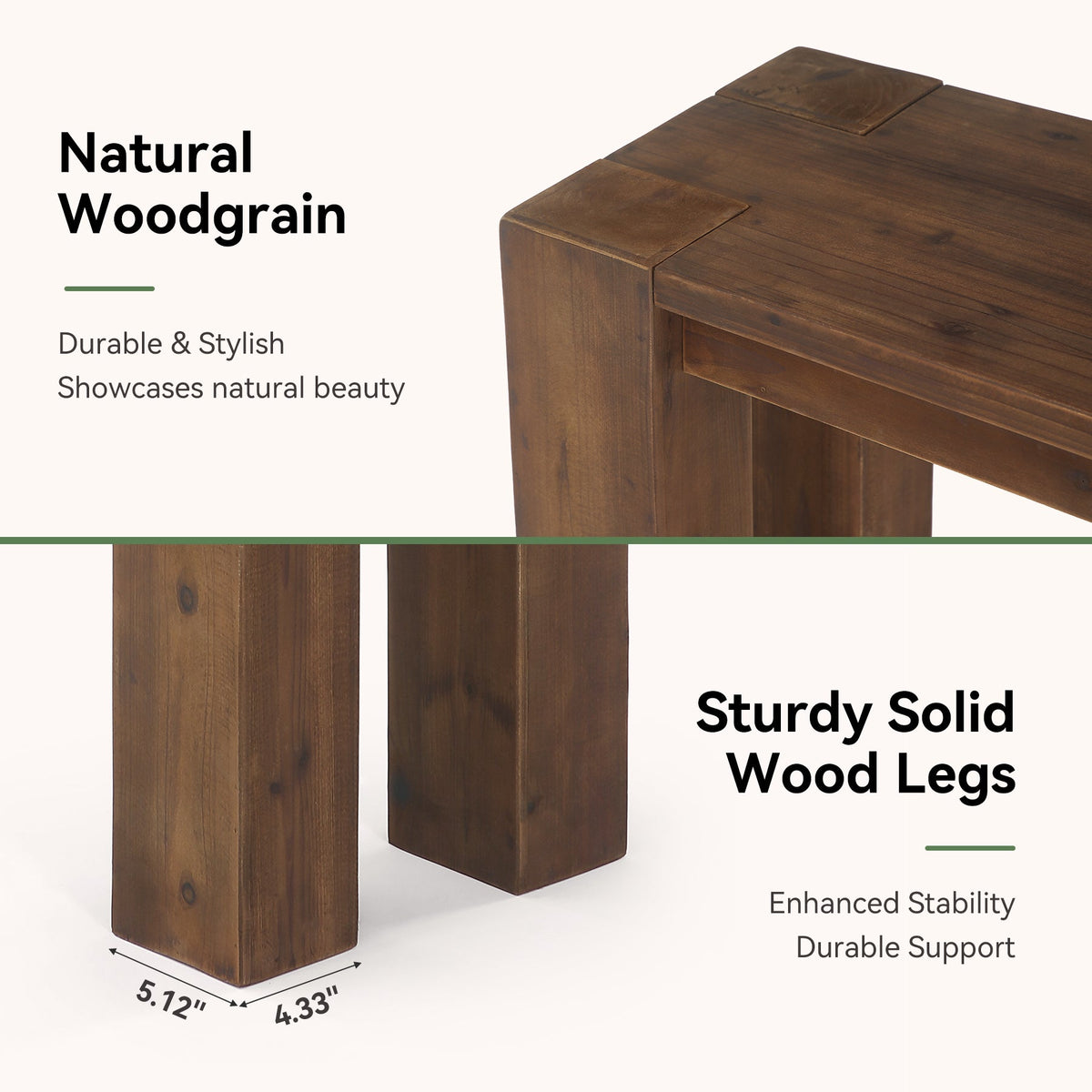 70.9-Inch Solid Wood Console Table, Sofa Table for Hallway