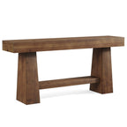 63-Inch Solid Wood Console Table, Entryway Sofa Table with Storage for Behind Couch