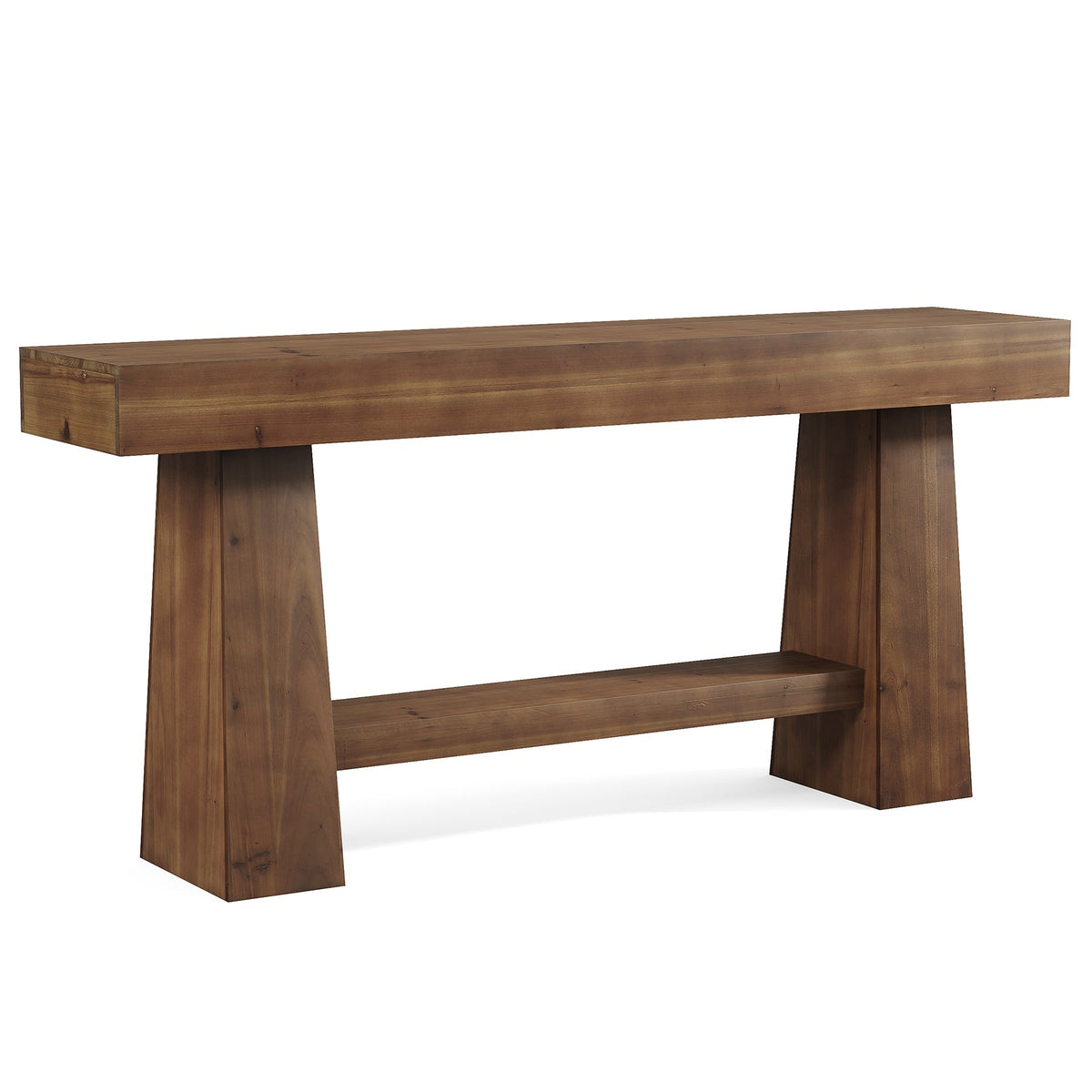 63-Inch Solid Wood Console Table, Entryway Sofa Table with Storage for Behind Couch