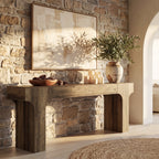 79-Inch Extra Long Console Table with Arched Base, Farmhouse Sofa Table for Entryway