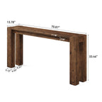 70.9-Inch Solid Wood Console Table, Sofa Table for Hallway