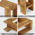 70.9-Inch Solid Wood Console Table, 2-Tier Hallway Table