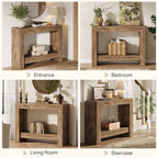 41.3-Inch Narrow Console Table with Storage Shelves, Farmhouse Hallway and Sofa Table