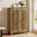 43.3-Inch Shoe Cabinet with 5-Tier Storage, Wooden Entryway Organizer for Up to 24 Pairs