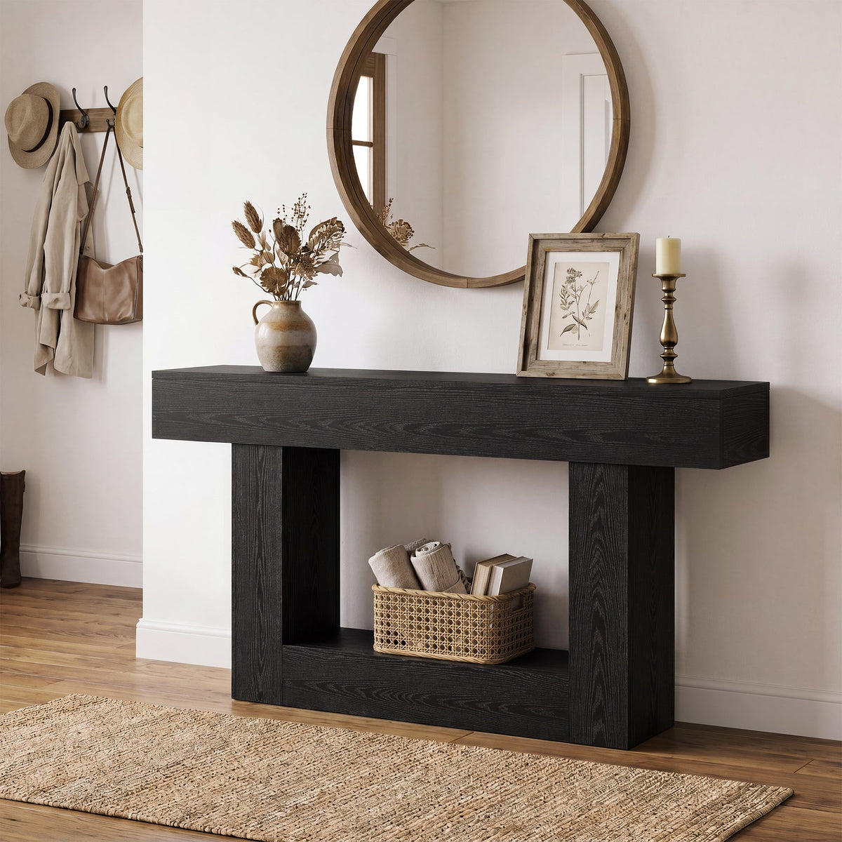 63-inch entryway console table