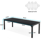 Rectangle Executive Desk, 78.7" Computer Desk 6FT Conference Table