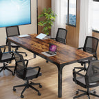 Rectangle Executive Desk, 78.7" Computer Desk 6FT Conference Table