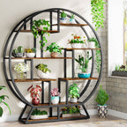 Plant Stand, 63" Round Flower Pot Plant Rack with 8 Shelves