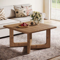 31.5 Inch Square Solid Wood Coffee Table, Farmhouse Living Room Table with Sturdy Base