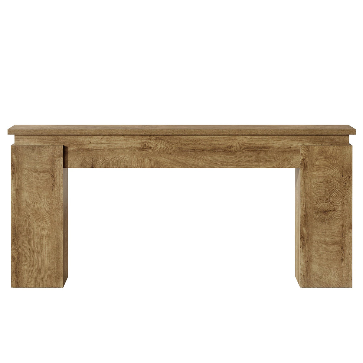 63-Inch Console Table, Farmhouse Sofa Table with Open Storage