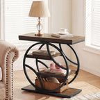 25.59" Side Table, 4-Tier Narrow End Table for Living Room Bedroom
