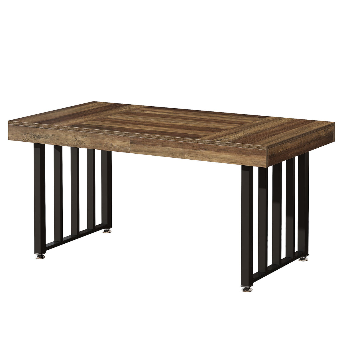 55 Inch Computer Desk with Reinforced Metal Frame, Modern Writing Table for Home Office
