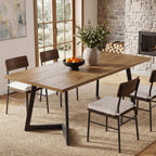 62.2-Inch Rectangular Dining Table for 6 with Metal Legs, Farmhouse Kitchen Table for Dining Room and Small Spaces (Only Table)