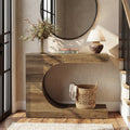 40-Inch Farmhouse Console Table with C-Shaped Design, Small Entryway Table for Foyer and Living Room