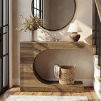 40-Inch Farmhouse Console Table with C-Shaped Design, Small Entryway Table for Foyer and Living Room