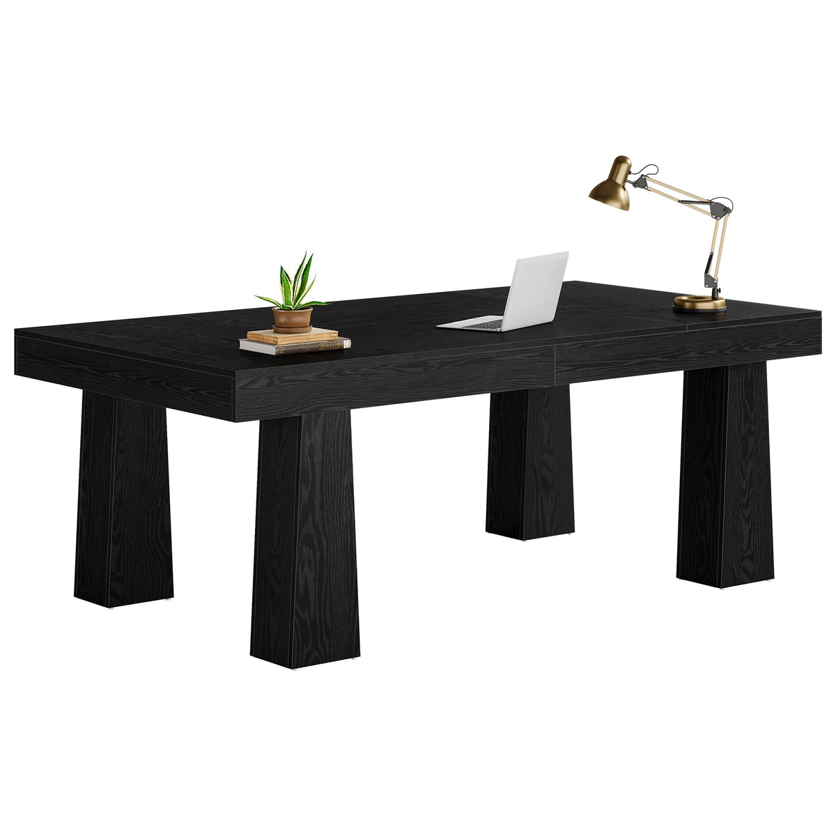 63" Executive Desk, Industrial Computer Desk for Home Office