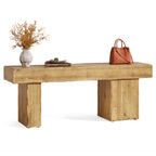 47-Inch Solid Wood Entryway Bench, Thick Seat Bench for Hallway
