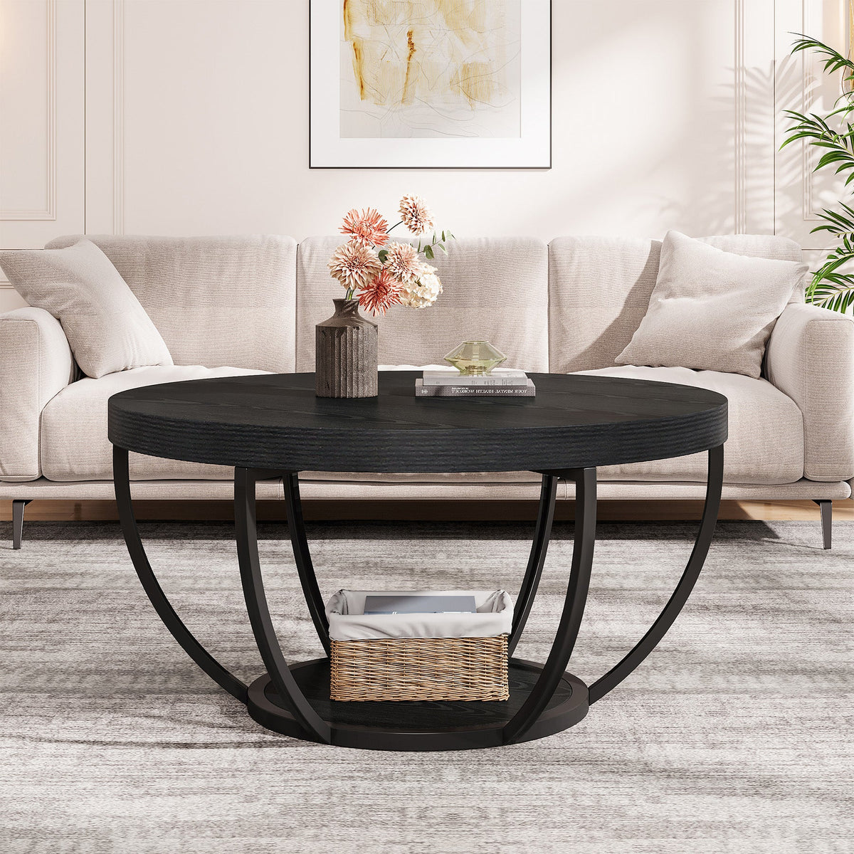 31.7-inch round coffee table