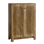 43.3-Inch Shoe Cabinet with 5-Tier Storage, Wooden Entryway Organizer for Up to 24 Pairs