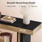 63-Inch Narrow Console Table with 2-Tier Storage, Farmhouse Sofa Table for Entryway