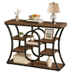 41.3" Sofa Table, Industrial Console Table with Shelves