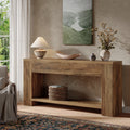 70.9-Inch Console Table, Farmhouse Fluted Sofa Table for Entryway and Living Room